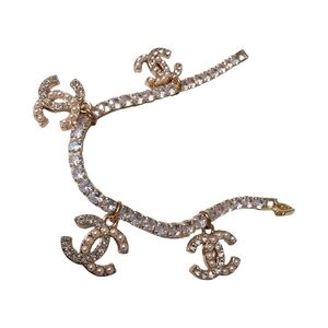 CC Gold Logo Charm ON Tennis bracelet